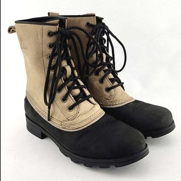 Sorel Emelie 1964 Women's Waterproof Cold  Weather Block Heel Tan Boots Size 7 - Picture 6 of 15